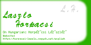 laszlo horpacsi business card